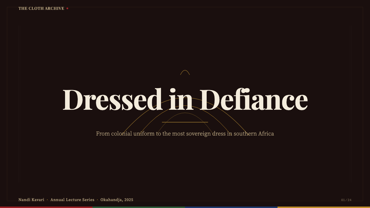 Herero Victorian Dress (Namibia) design style applied to a Slide · cover