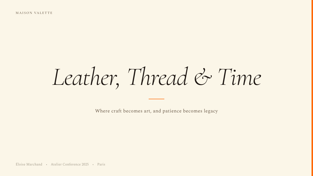 Hermès design style applied to a Slide · cover