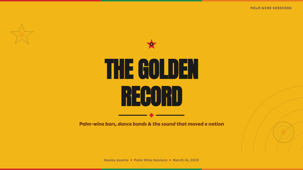 Ghanaian Highlife design style applied to a Slide · cover