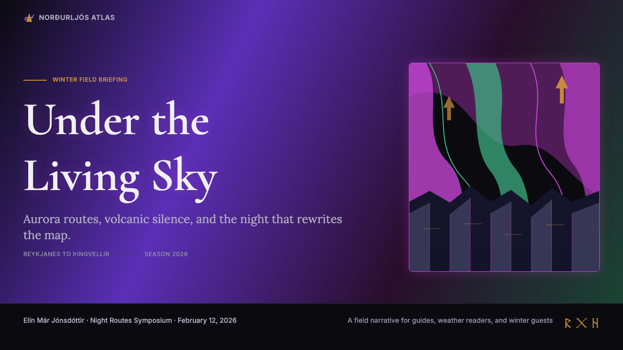 Icelandic Aurora Tourism design style applied to a Slide · cover