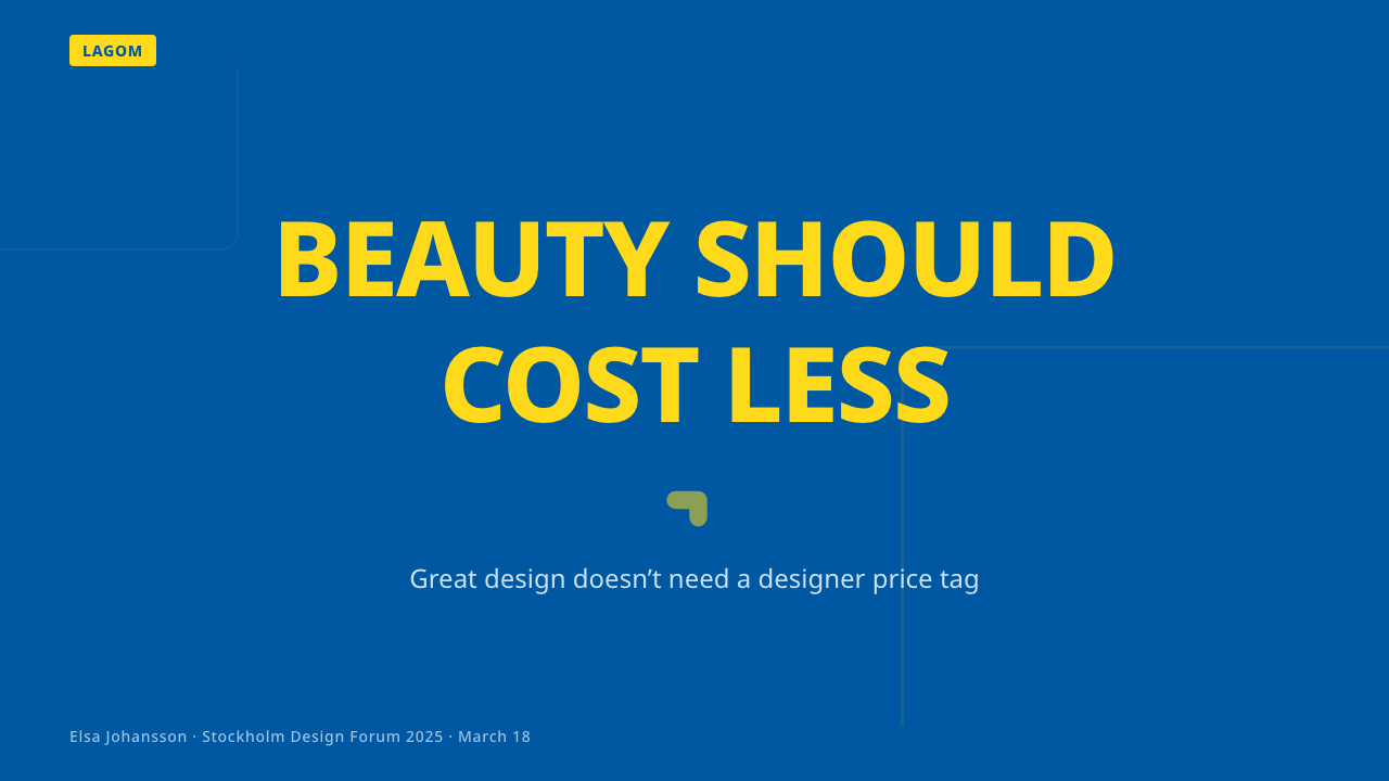 IKEA design style applied to a Slide · cover
