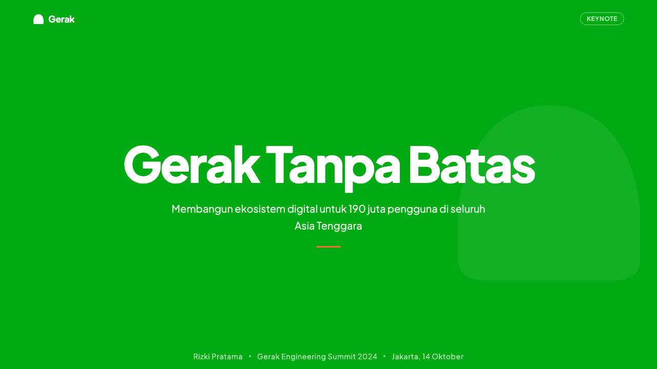 Gojek Superapp design style applied to a Slide · cover