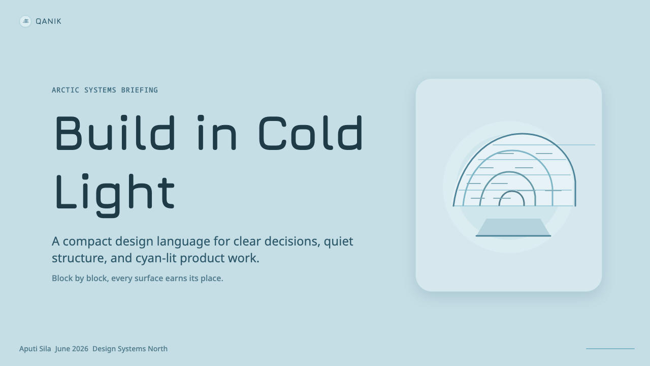 Inuit Igloo design style applied to a Slide · cover