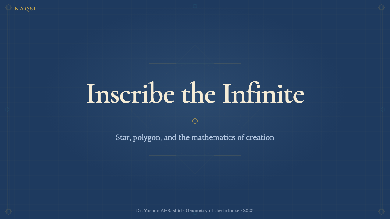 Islamic Geometric Art design style applied to a Slide · cover