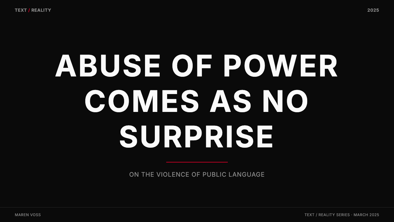 Jenny Holzer Truisms (1977) design style applied to a Slide · cover