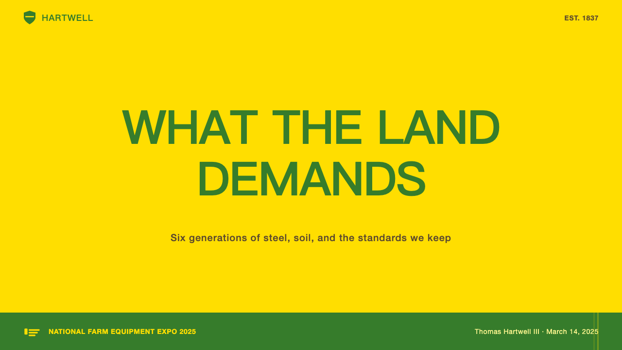 John Deere design style applied to a Slide · cover