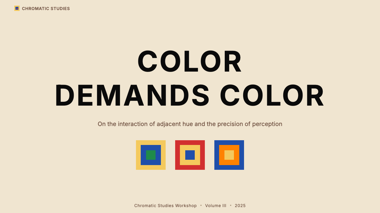Josef Albers — Homage to the Square design style applied to a Slide · cover