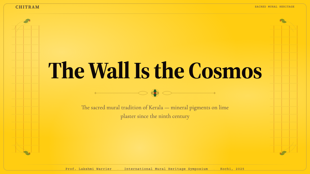 Kerala Mural Temple design style applied to a Slide · cover