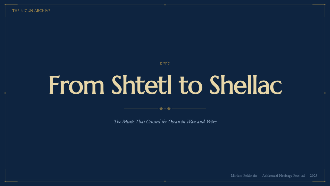 Klezmer Revival design style applied to a Slide · cover