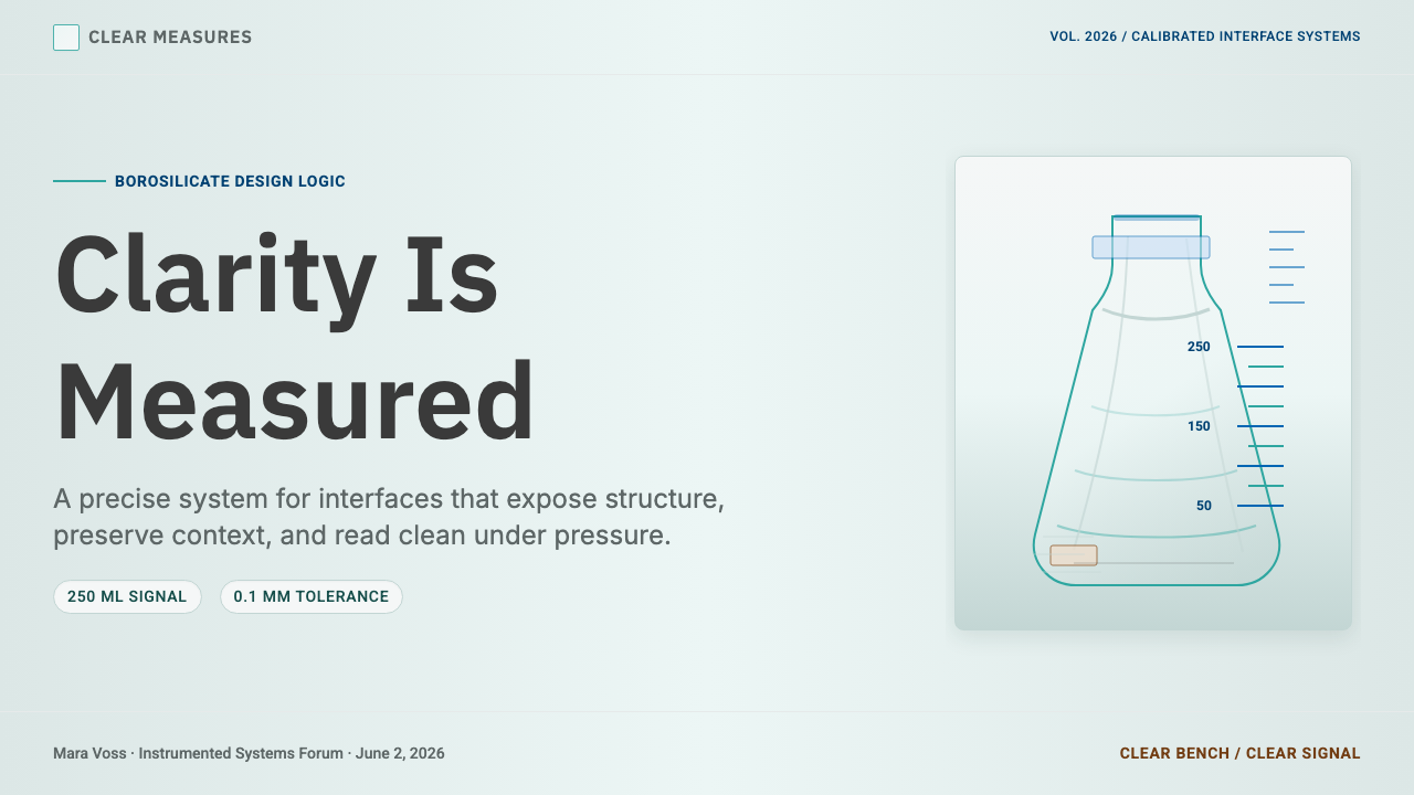Laboratory Glassware design style applied to a Slide · cover