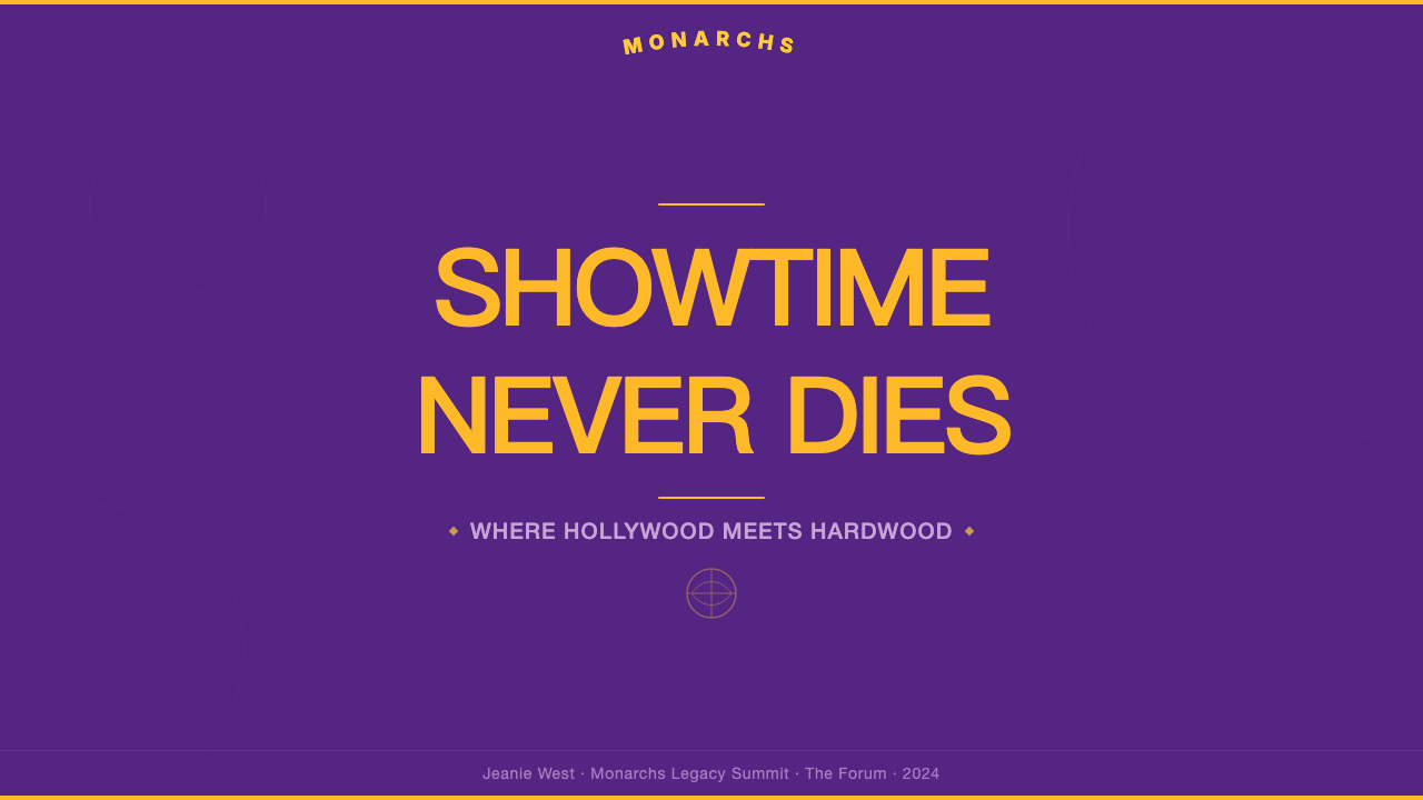 Los Angeles Lakers design style applied to a Slide · cover