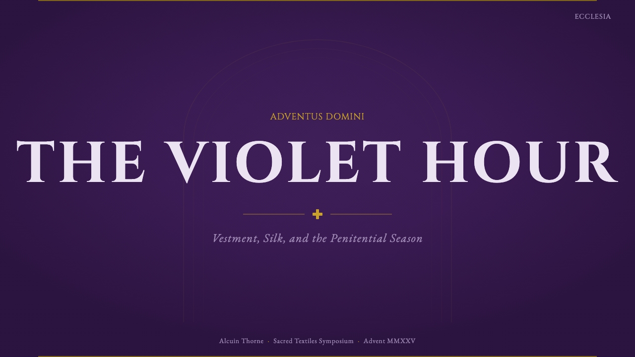 Liturgical Advent Violet design style applied to a Slide · cover