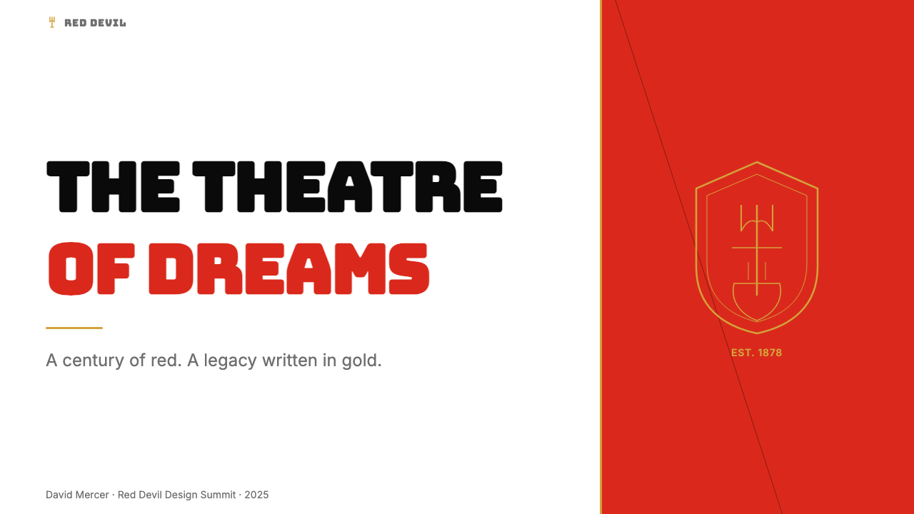 Manchester United (Red Devils) design style applied to a Slide · cover