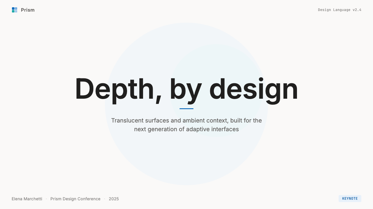 Microsoft Fluent 2 design style applied to a Slide · cover