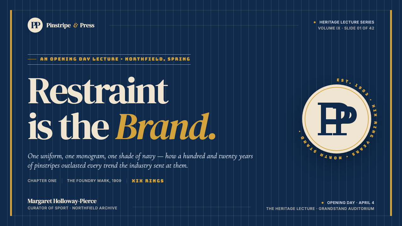 New York Yankees (Navy-Pinstripe) design style applied to a Slide · cover