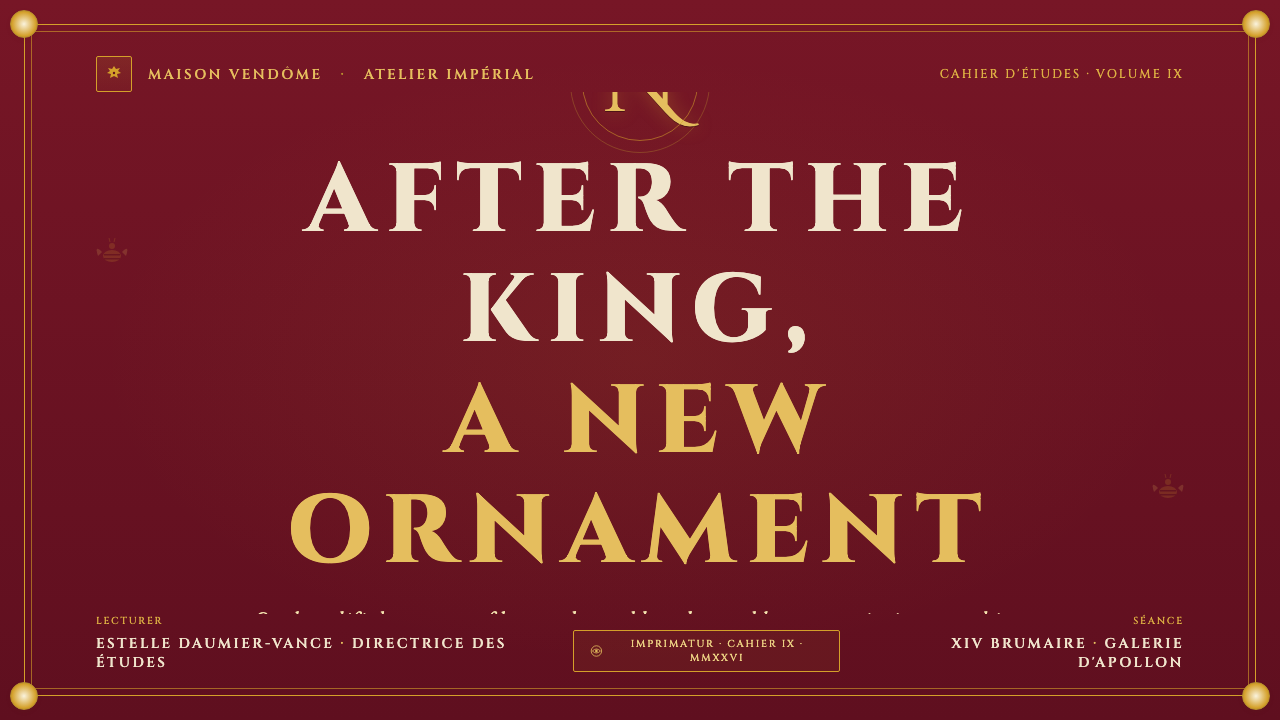 Napoleonic Empire Style design style applied to a Slide · cover