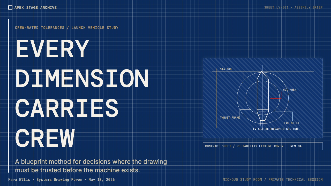 NASA Saturn V Blueprint design style applied to a Slide · cover