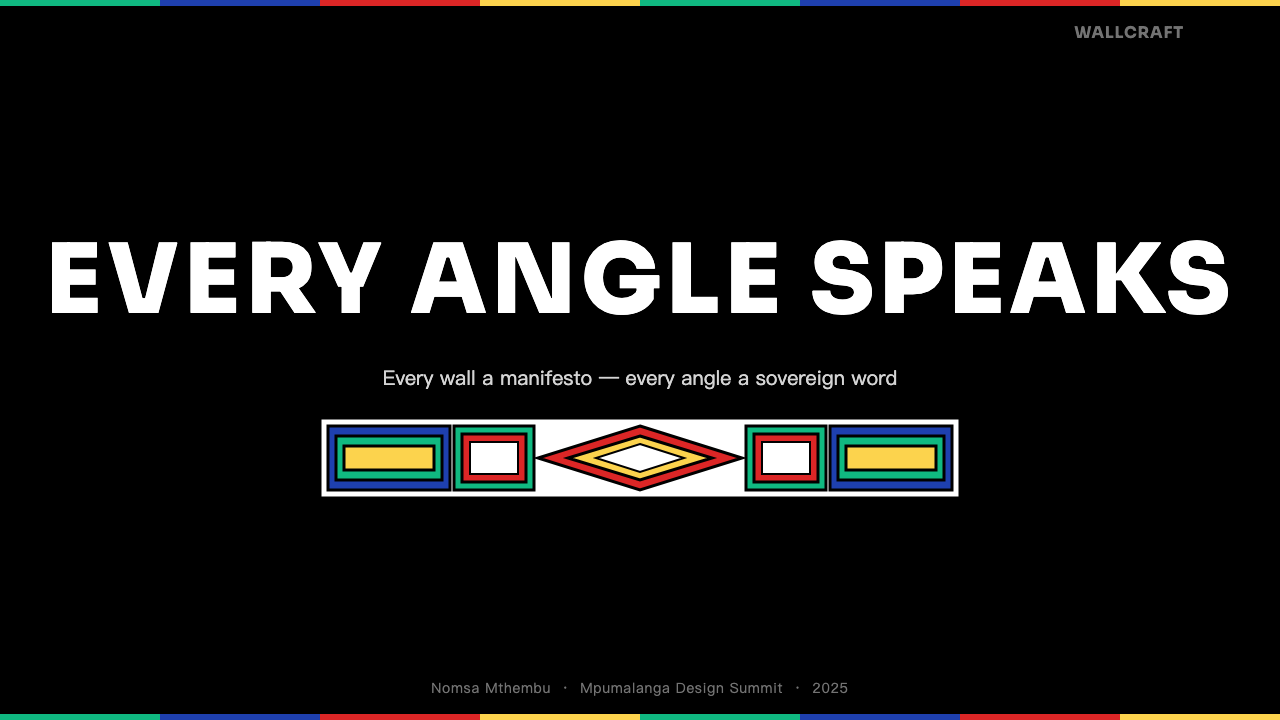 Ndebele Geometric Mural design style applied to a Slide · cover