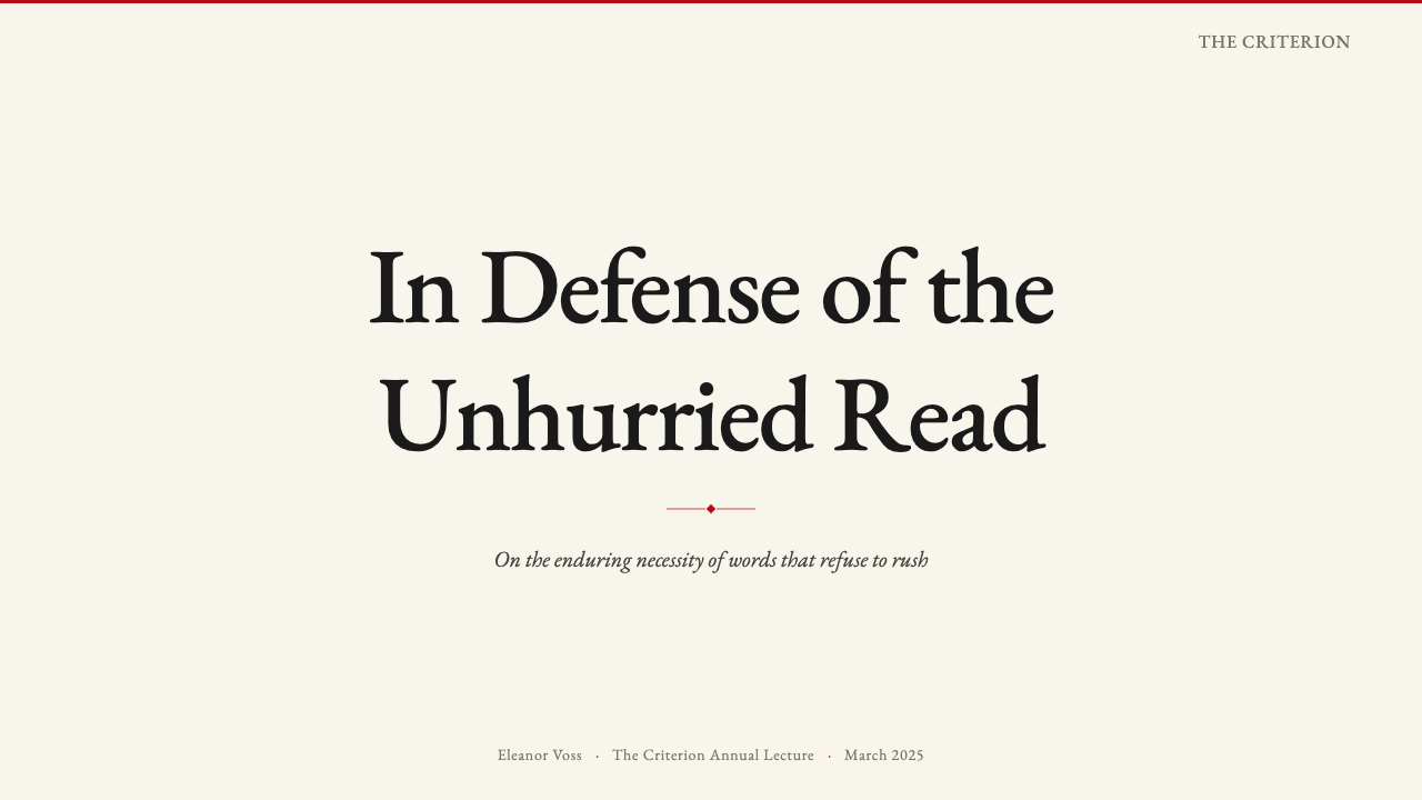 The New Yorker Classic design style applied to a Slide · cover