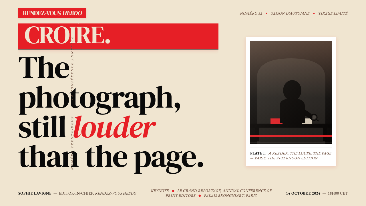 Paris Match design style applied to a Slide · cover