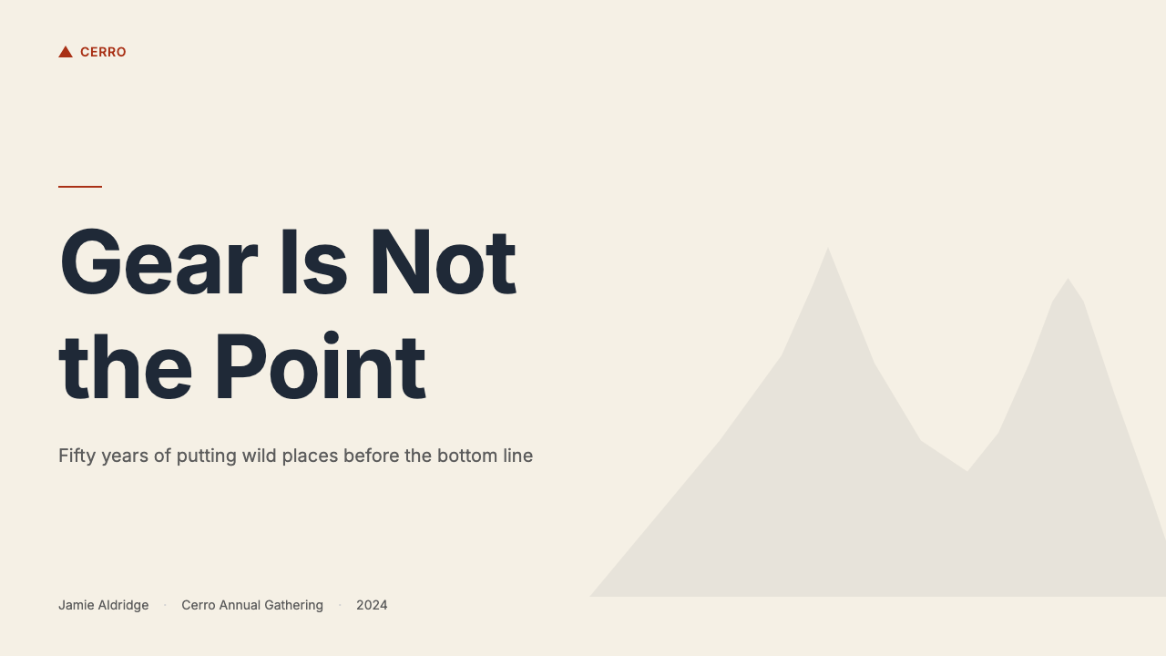 Patagonia design style applied to a Slide · cover