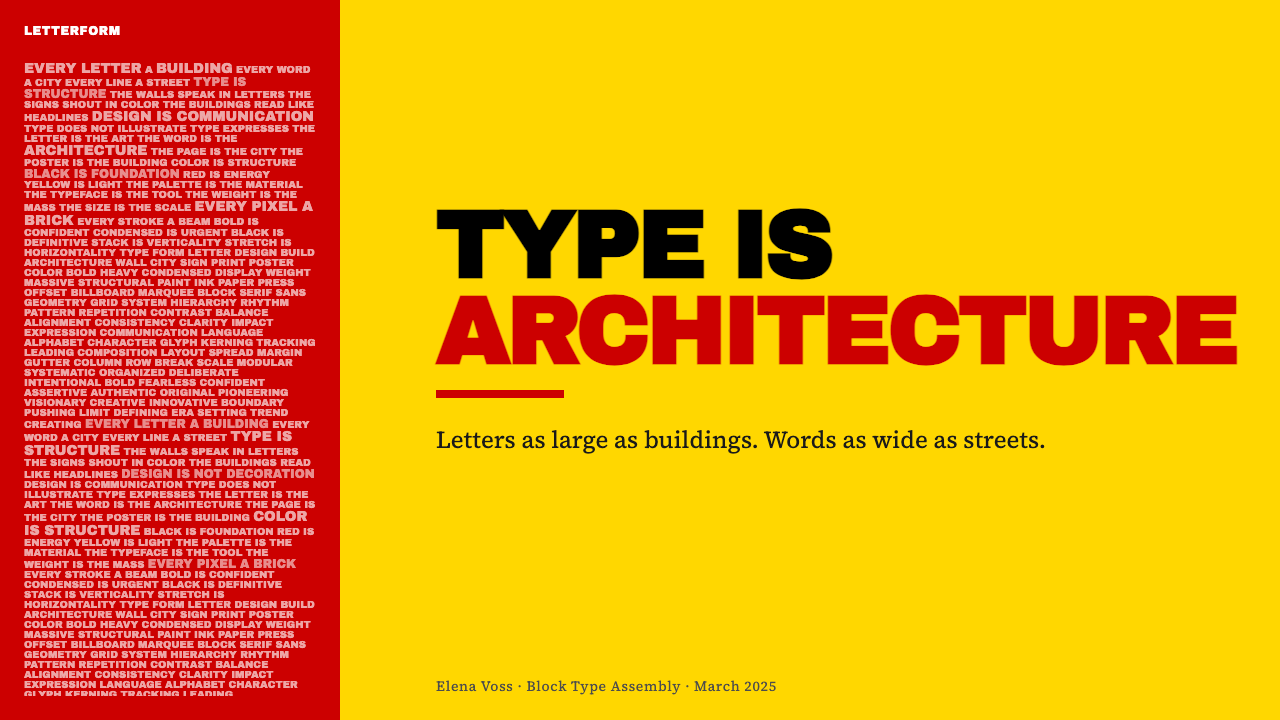Paula Scher / Pentagram design style applied to a Slide · cover