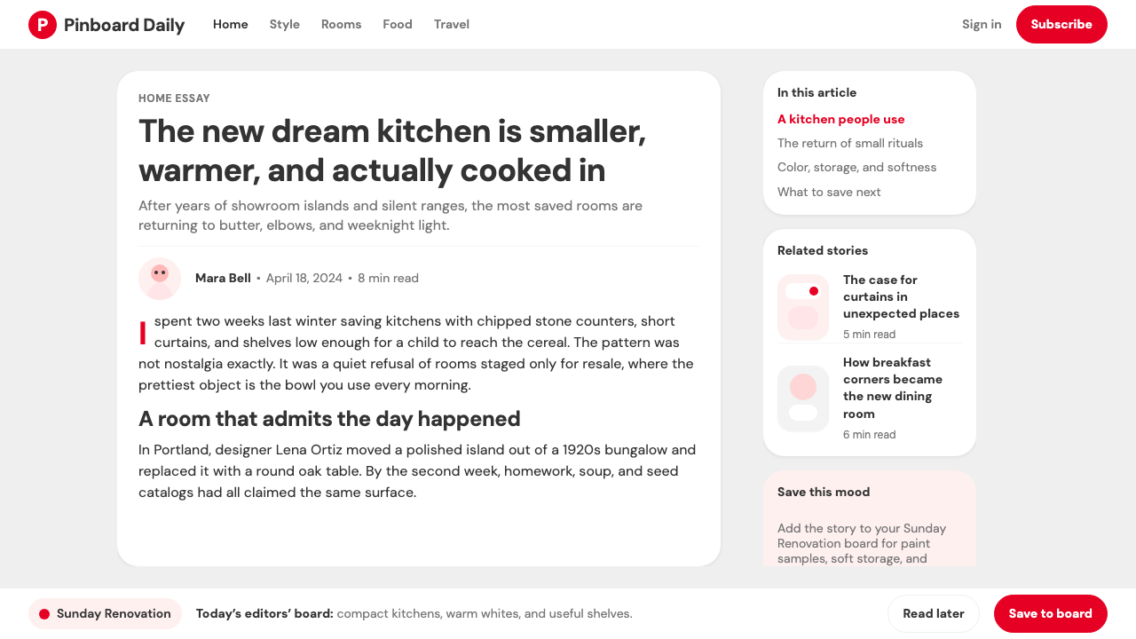 Pinterest 2024 design style applied to a Article page