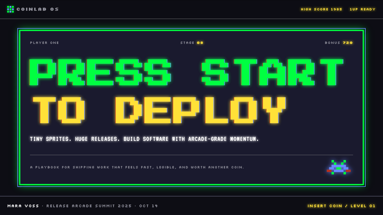 Pixel Art / 8-bit Retro design style applied to a Slide · cover