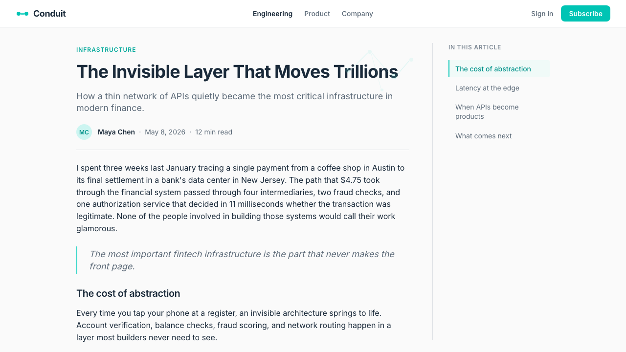 Plaid 2023 design style applied to a Article page