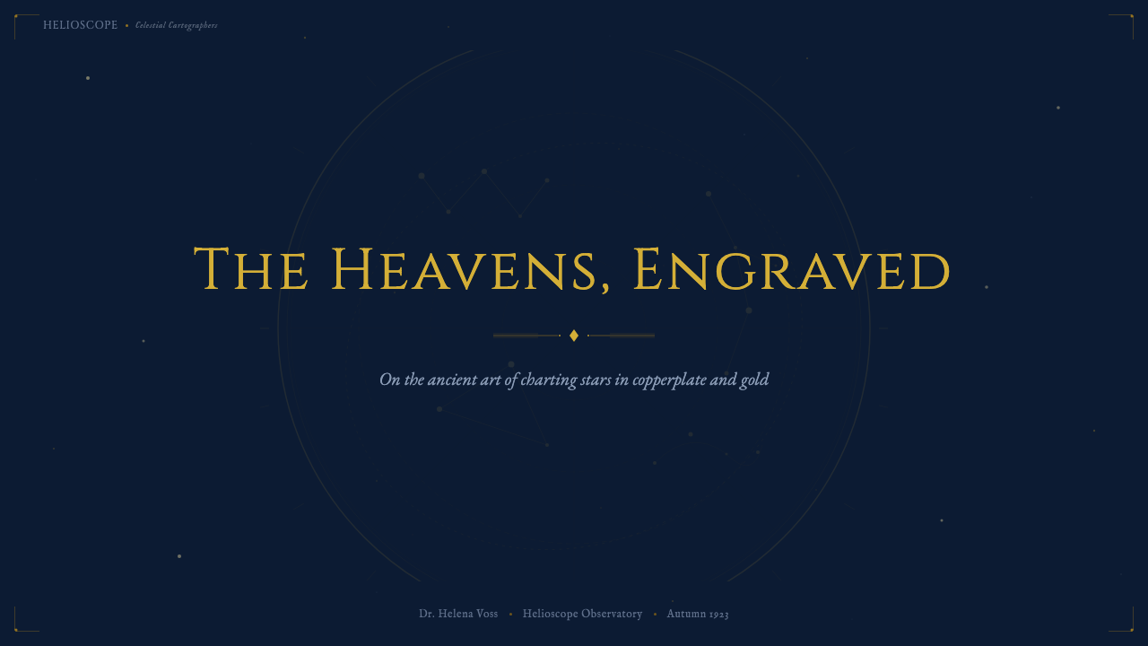 Vintage Star Chart design style applied to a Slide · cover