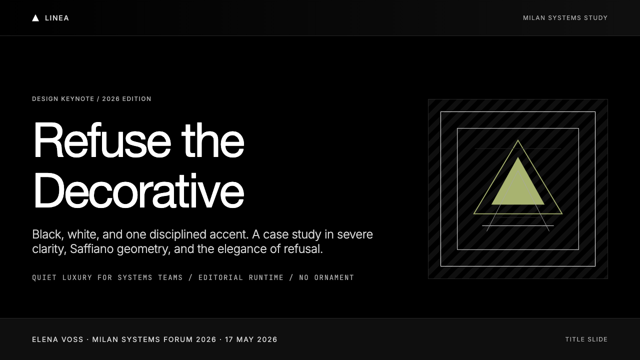 Prada Milan Minimalist design style applied to a Slide · cover