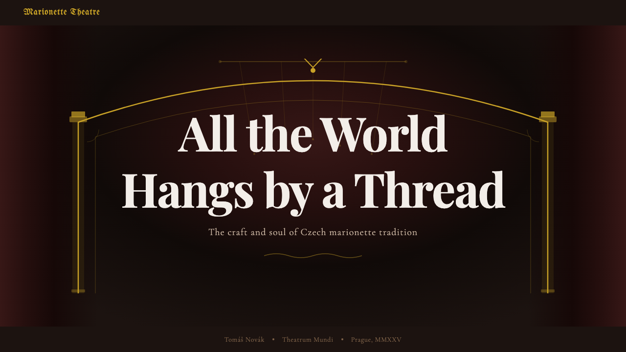 Marionette Theater design style applied to a Slide · cover