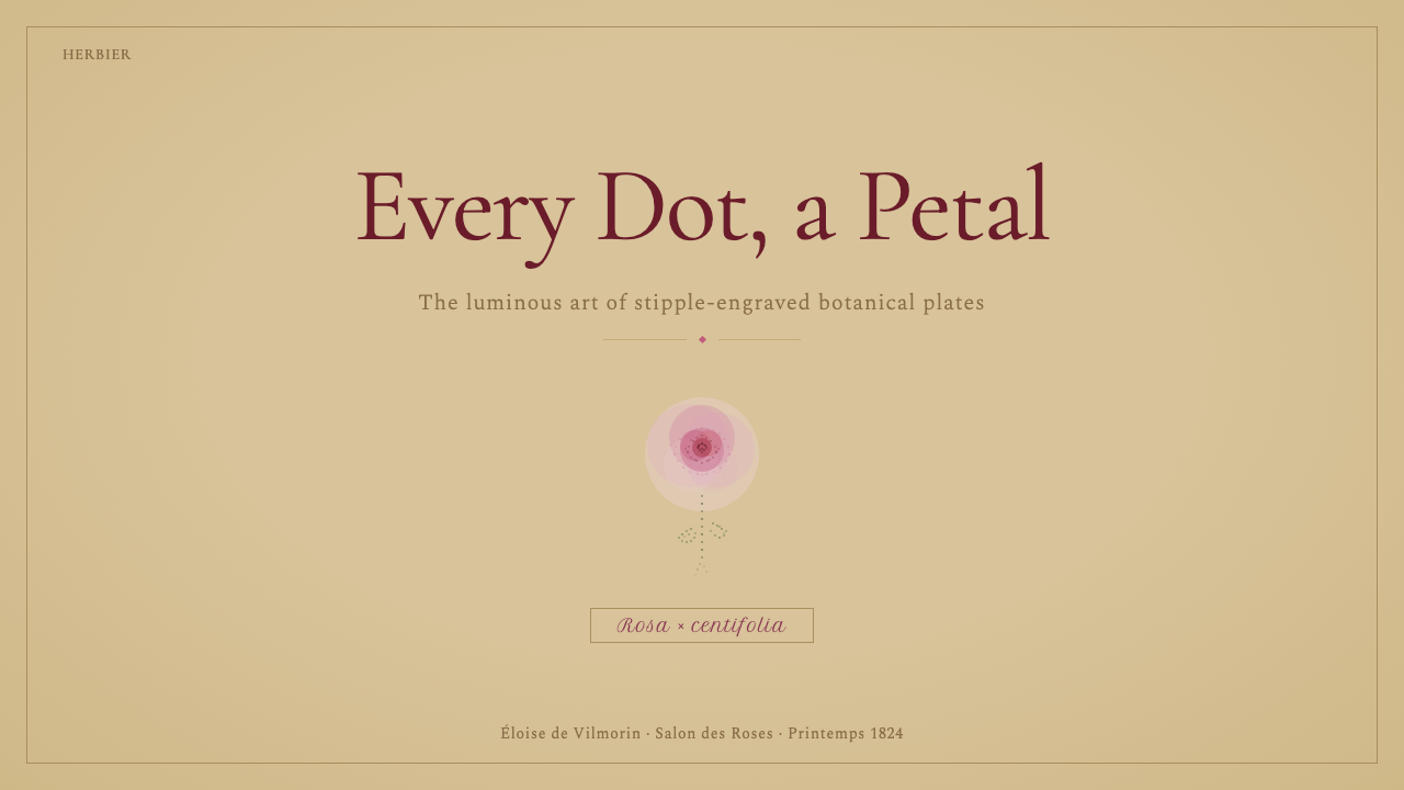 Redouté Botanical design style applied to a Slide · cover
