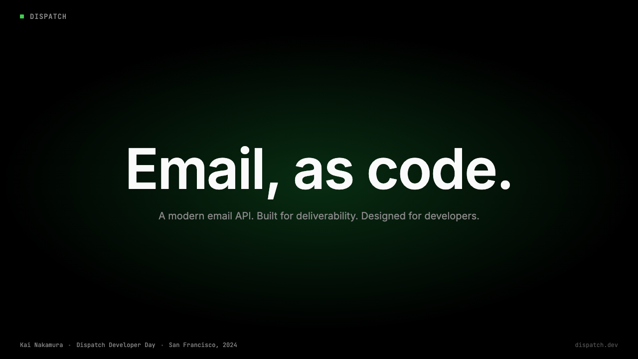 Resend 2024 design style applied to a Slide · cover
