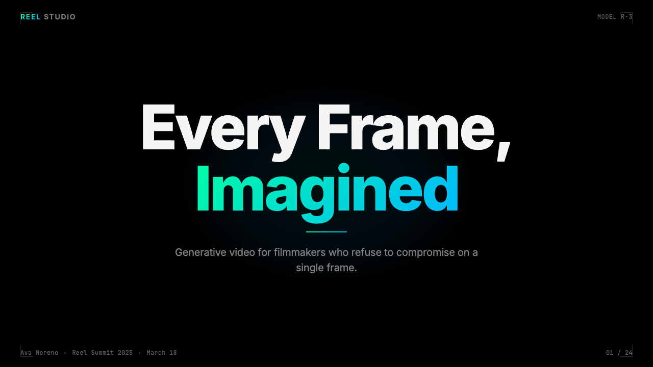 Runway ML design style applied to a Slide · cover