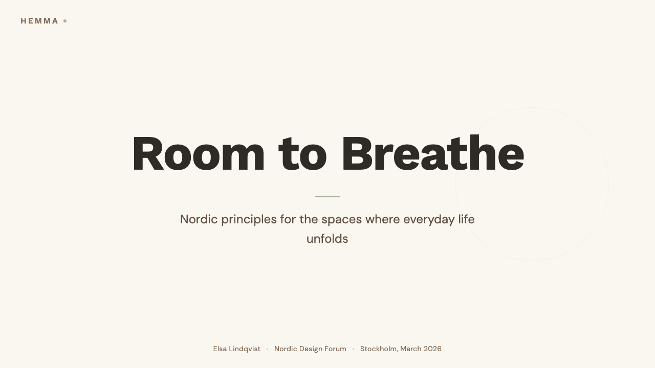 Scandi Hygge (IKEA) design style applied to a Slide · cover