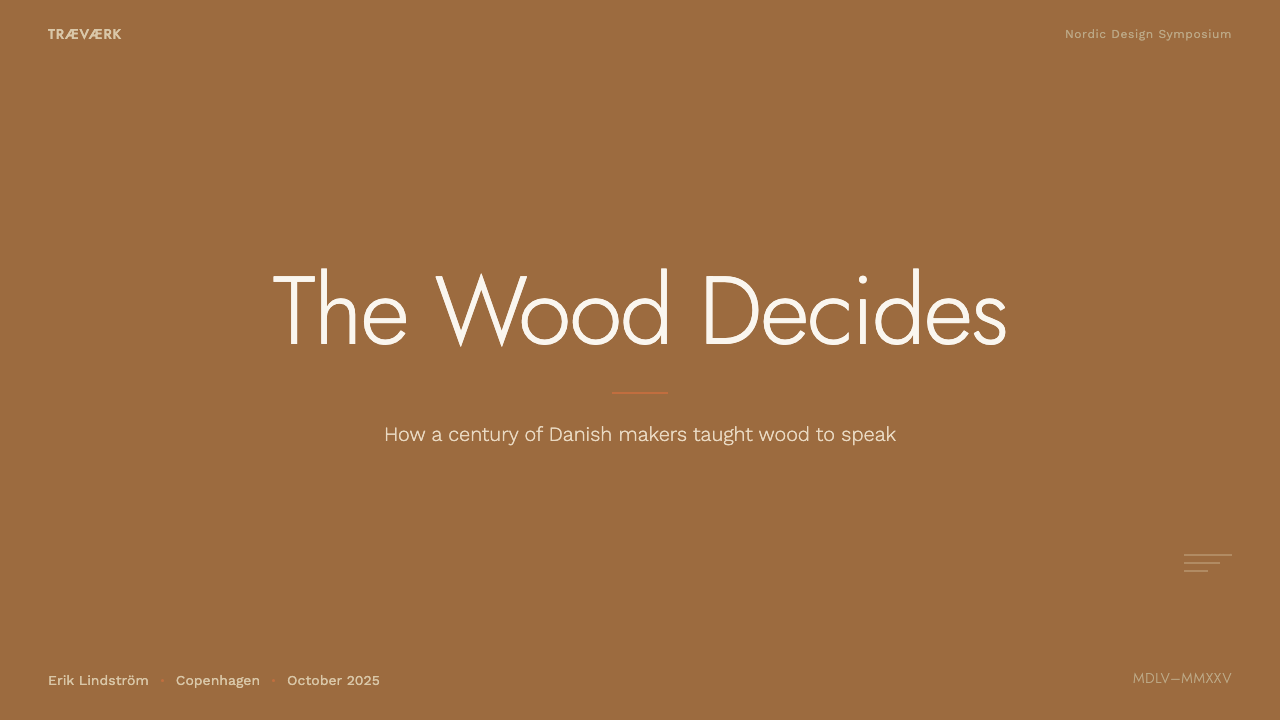 Scandinavian Teak Modern design style applied to a Slide · cover