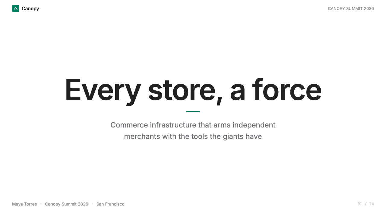 Shopify Modern design style applied to a Slide · cover