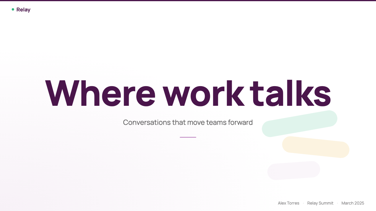 Slack 2019 design style applied to a Slide · cover