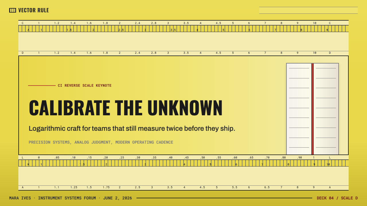 Slide Rule design style applied to a Slide · cover