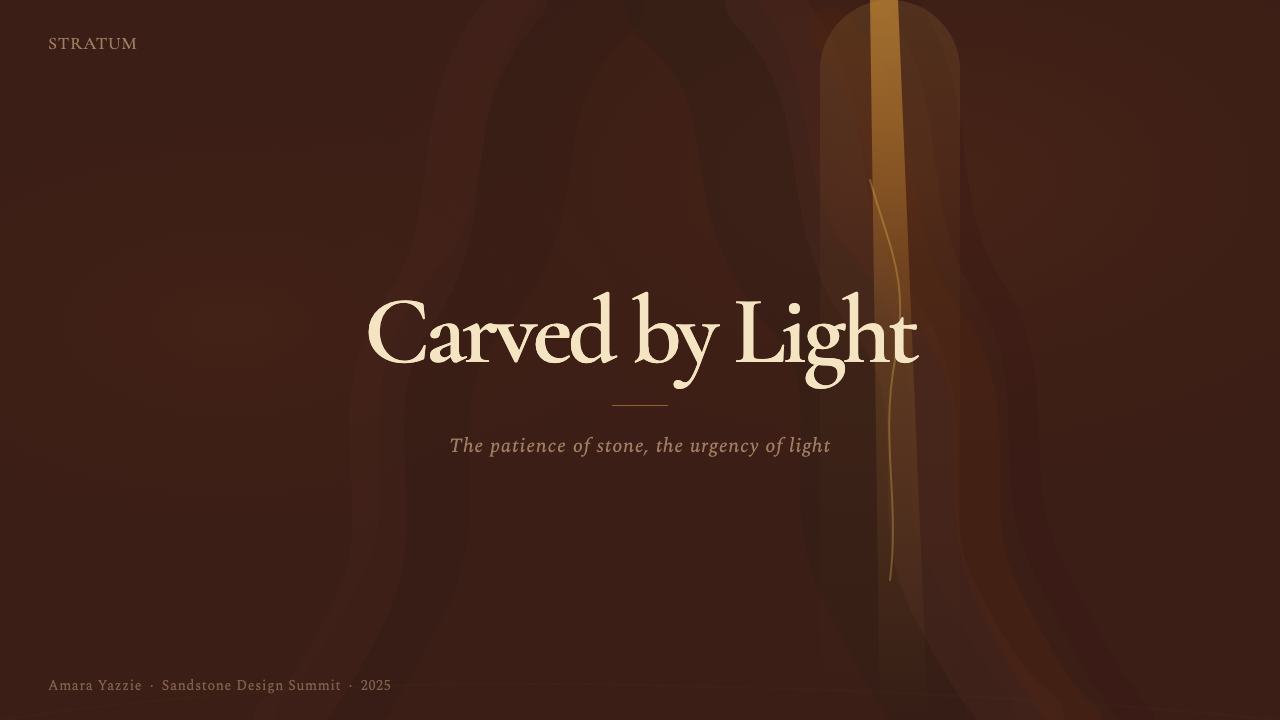 Antelope Slot Canyon design style applied to a Slide · cover