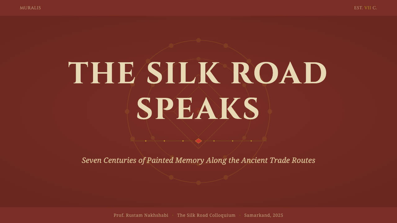 Sogdian Fresco design style applied to a Slide · cover