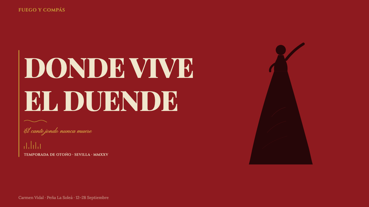 Spanish Flamenco Poster 设计风格用在幻灯片 · 封面上