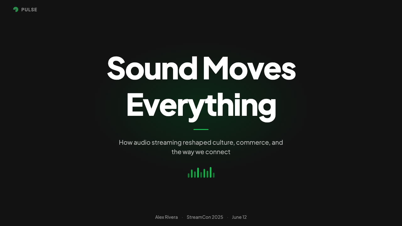 Spotify Dark design style applied to a Slide · cover
