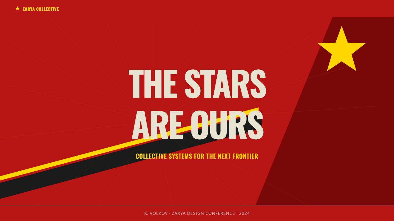 Soviet Space Program design style applied to a Slide · cover