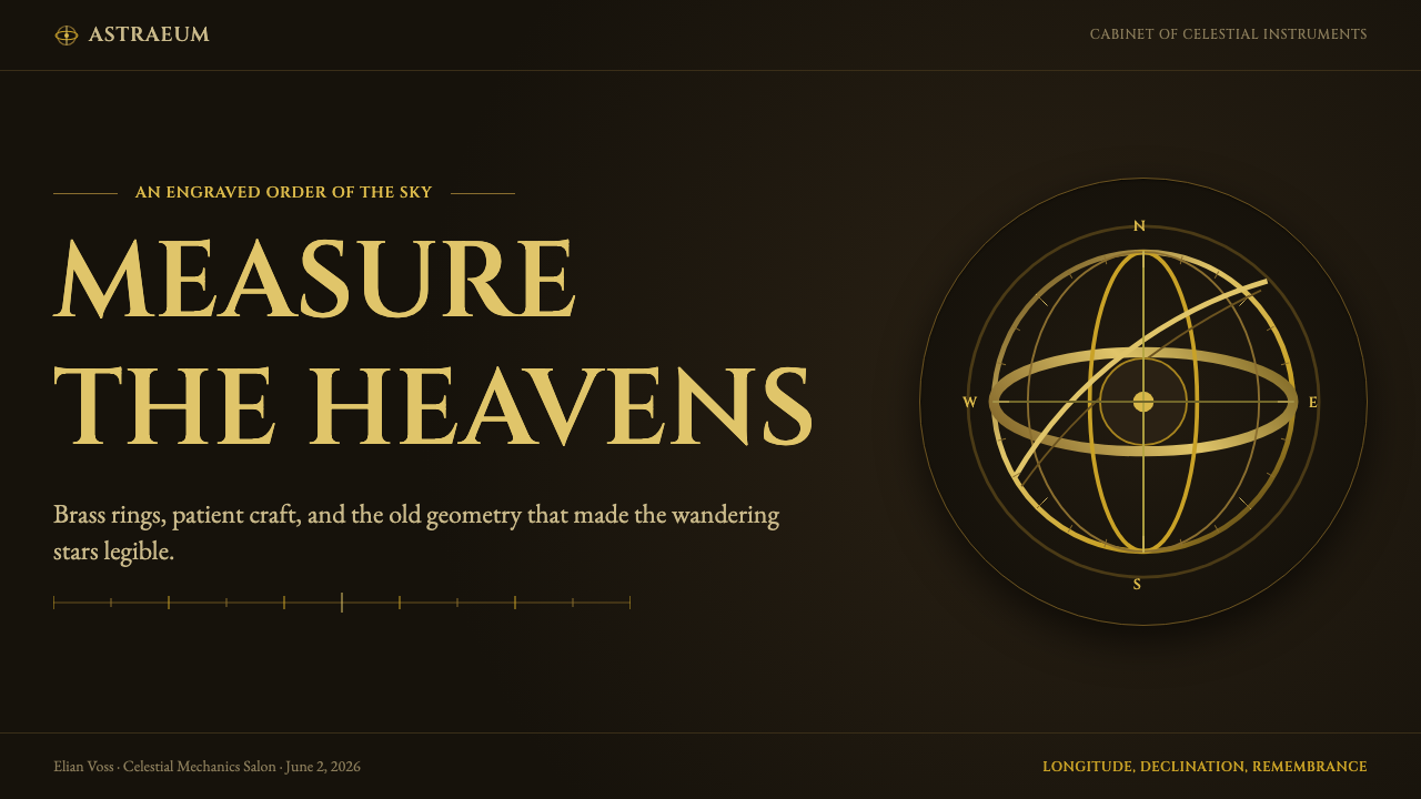 Armillary Sphere design style applied to a Slide · cover