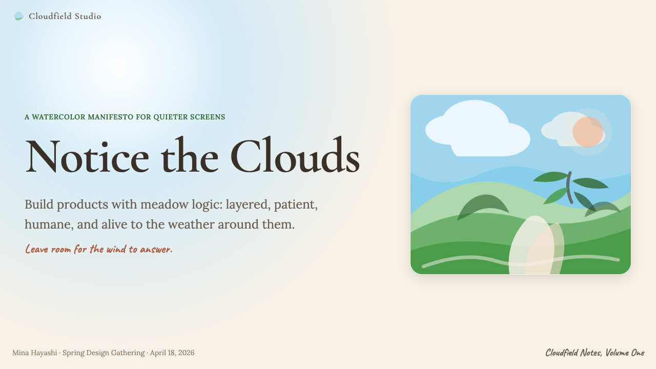 Studio Ghibli (Miyazaki) design style applied to a Slide · cover