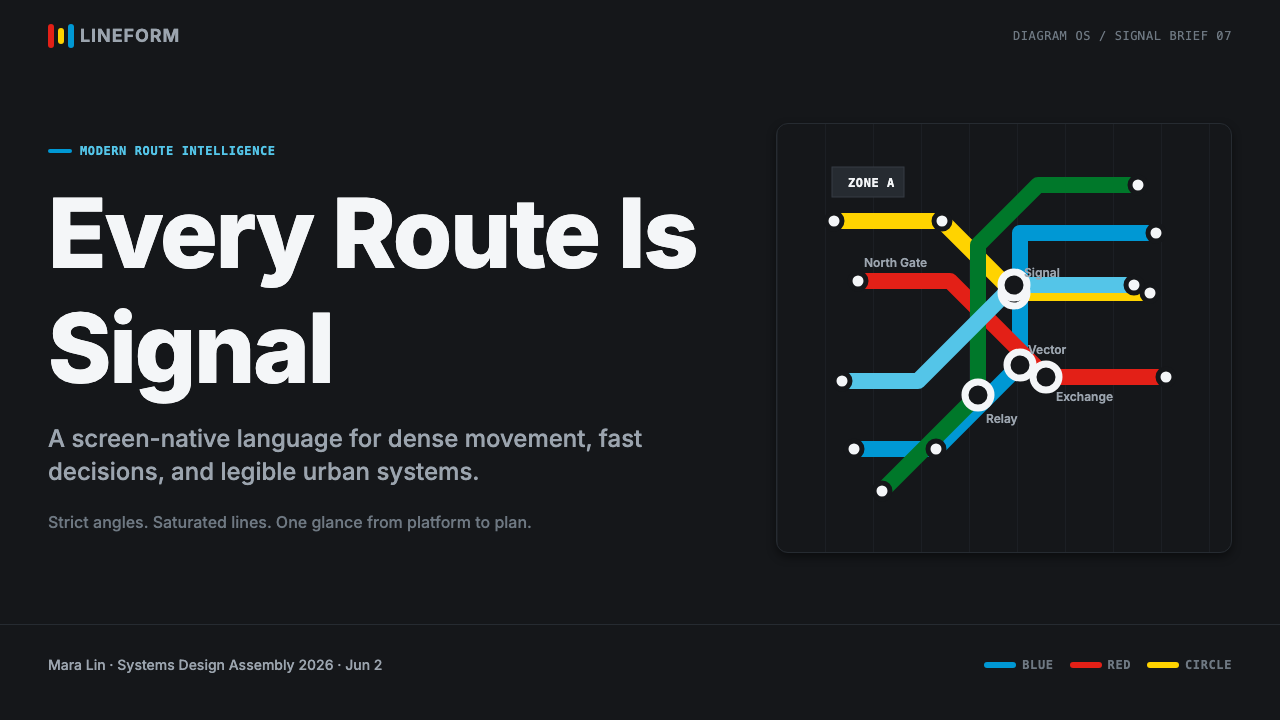 Transit Diagram (modern) design style applied to a Slide · cover