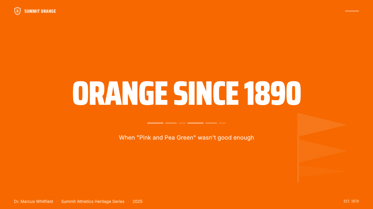 Syracuse Orange (College Athletics, 1870) design style applied to a Slide · cover
