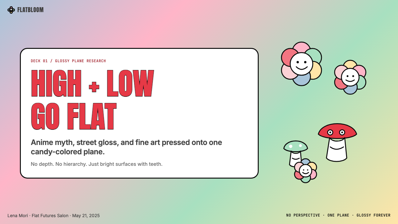 Takashi Murakami Superflat design style applied to a Slide · cover